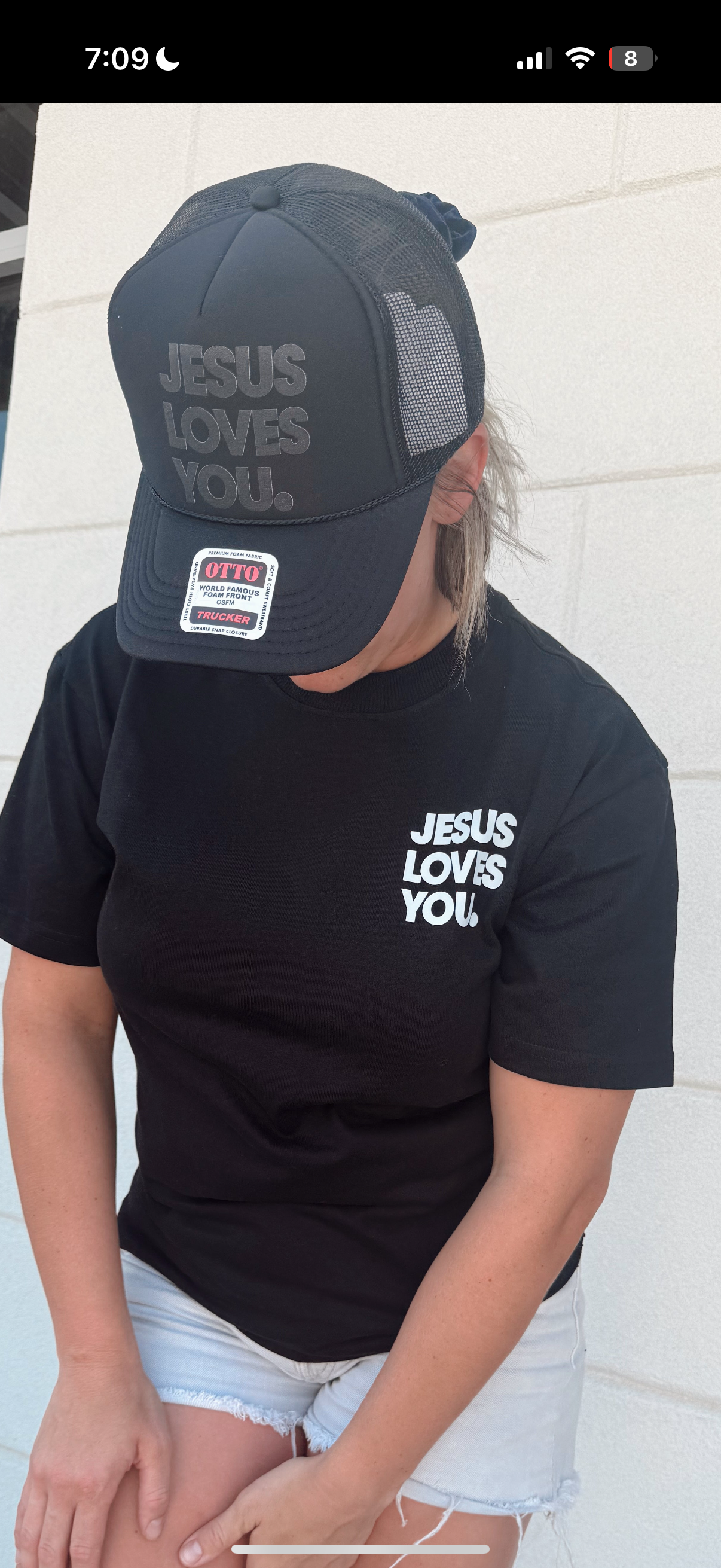 Jesus loves you black hat