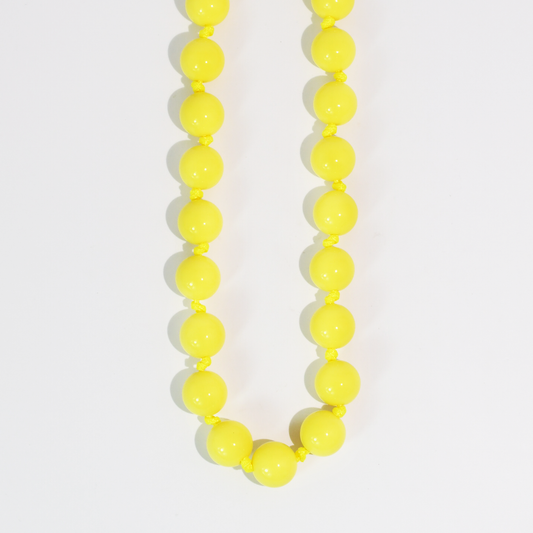 Gumball Bead Necklace (Lemon Drop)