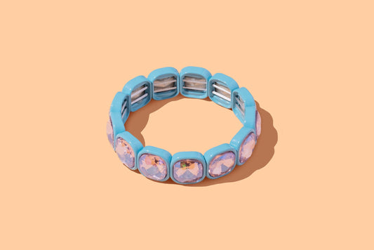 Cotton Candy Crystal Stretch Bracelet