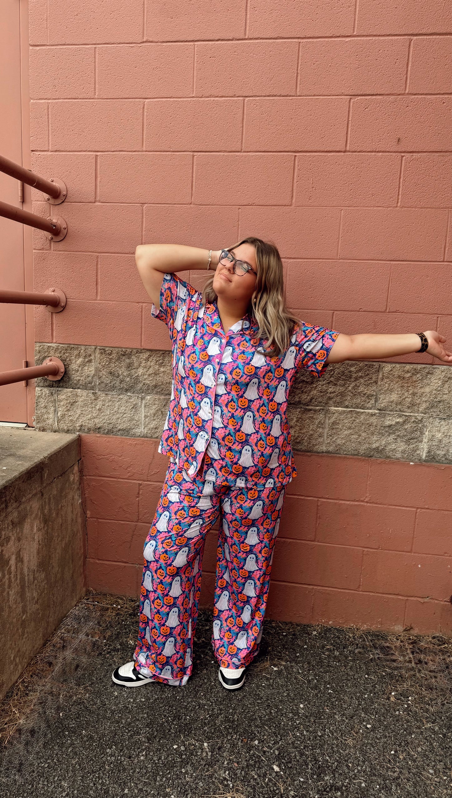 BIRDIE PREORDER Purple Ghost PJ Pants Set