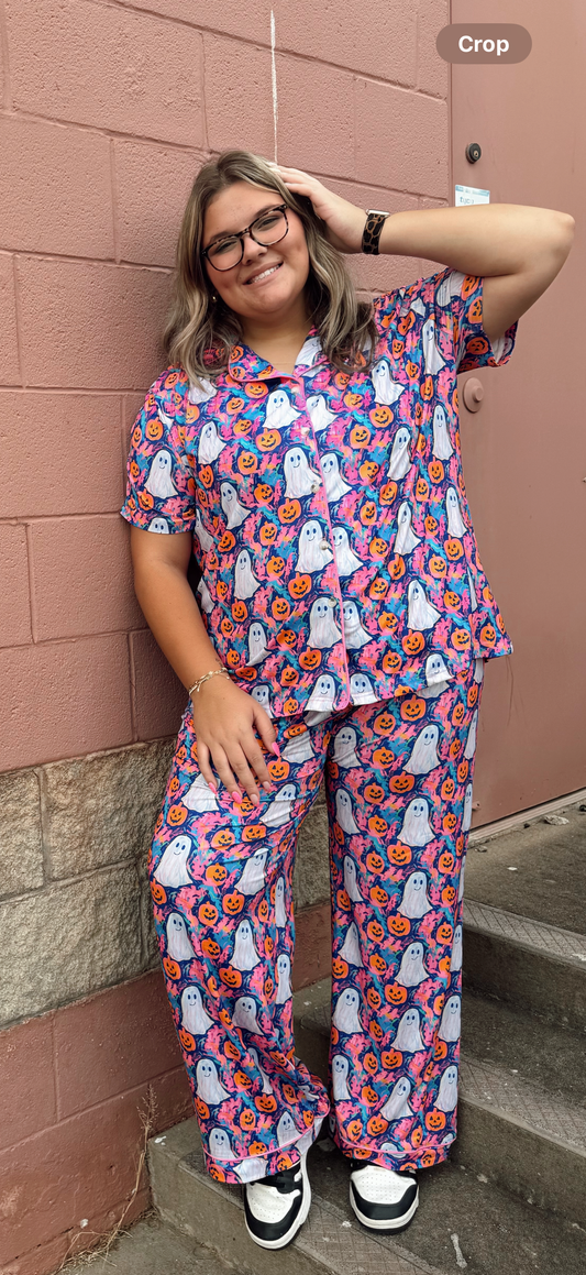 BIRDIE PREORDER Purple Ghost PJ Pants Set