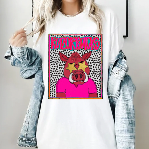 Razorback preppy tee pre order