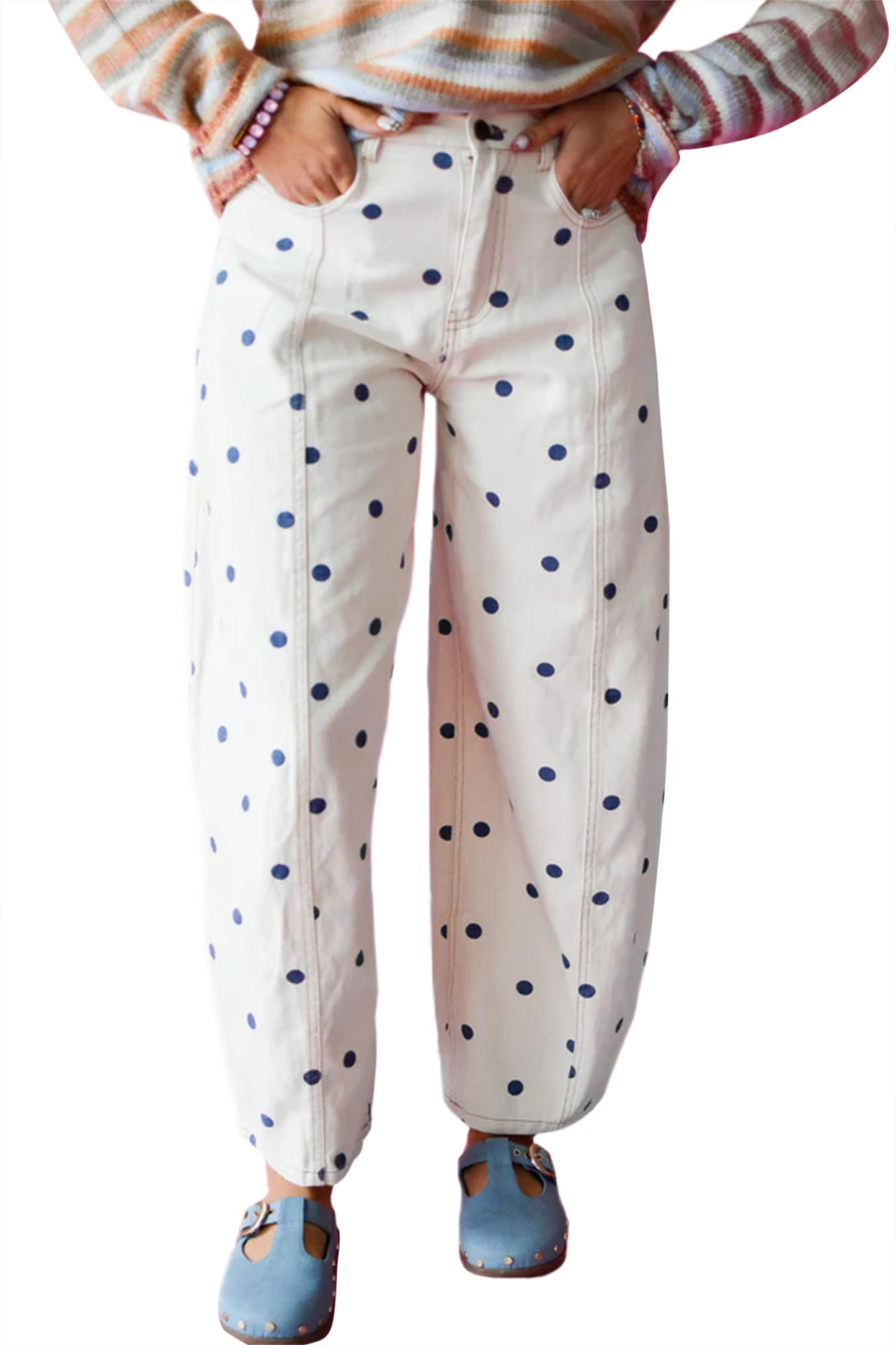 Polka Dot  Barrel Jeans pre order