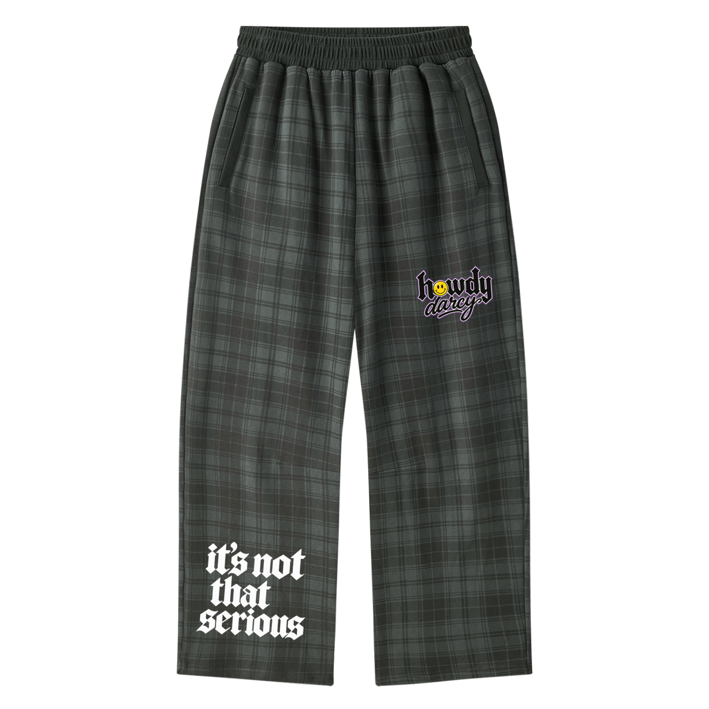 Burn it down and build it better Plaid Straight Leg Pants