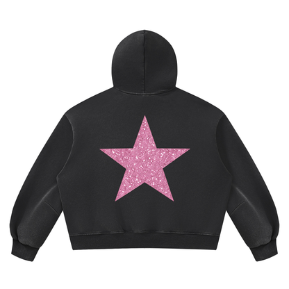 Unisex Vintage Wash Boxy Fleece Hoodie