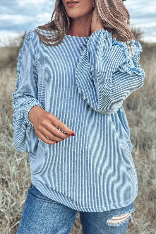 Skylar Frill Detail Puff Sleeve Top