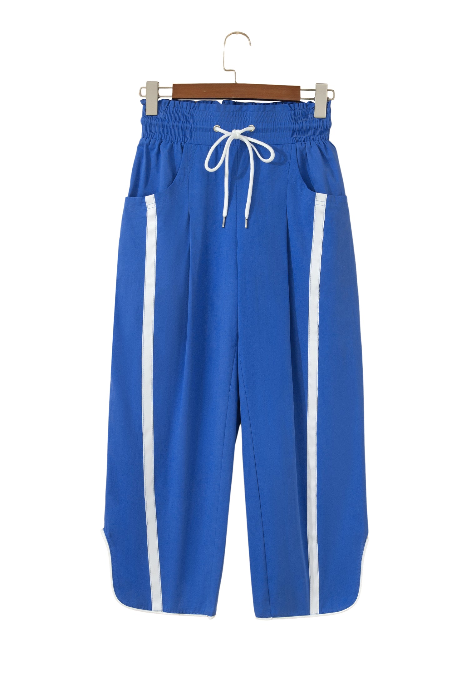 Smocked Waist Cropped Pants in Black Blue or Green pre order