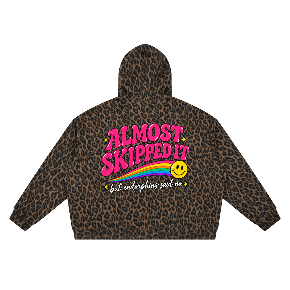 Unisex Leopard Full Zip Hoodie