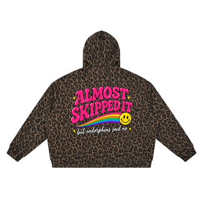Unisex Leopard Full Zip Hoodie