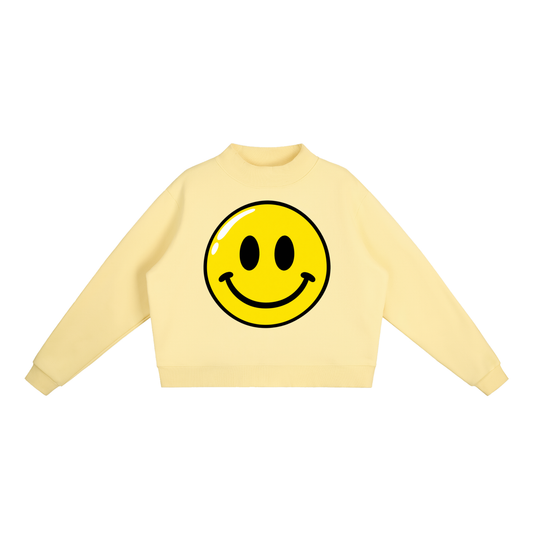 Let yourself be weird fleece Mock-Neck Crew Sweatshirt