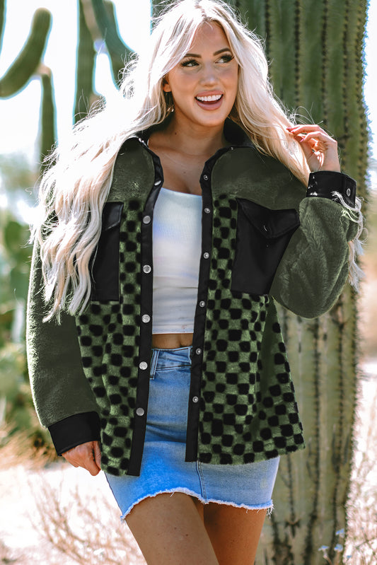 Evergreen Check Snap Button Jacket