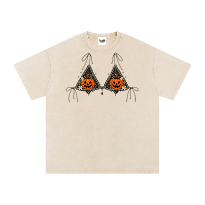 Snow Washed Oversized Cotton T-Shirt