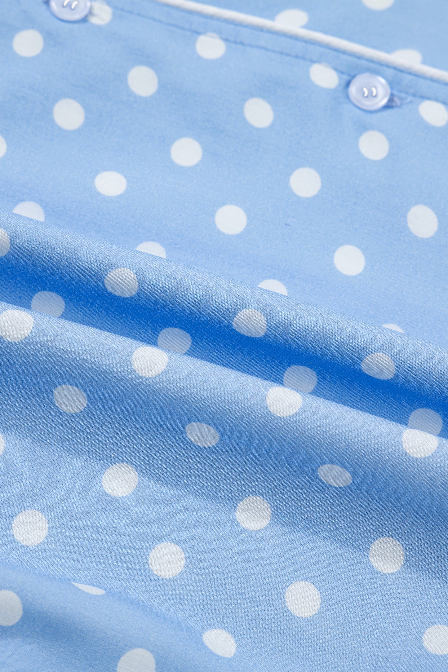 Sky Blue Dotted Print Soft Short Pajama Set pre order