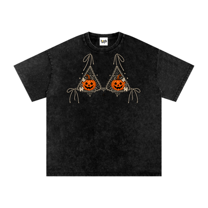 Snow Washed Oversized Cotton T-Shirt