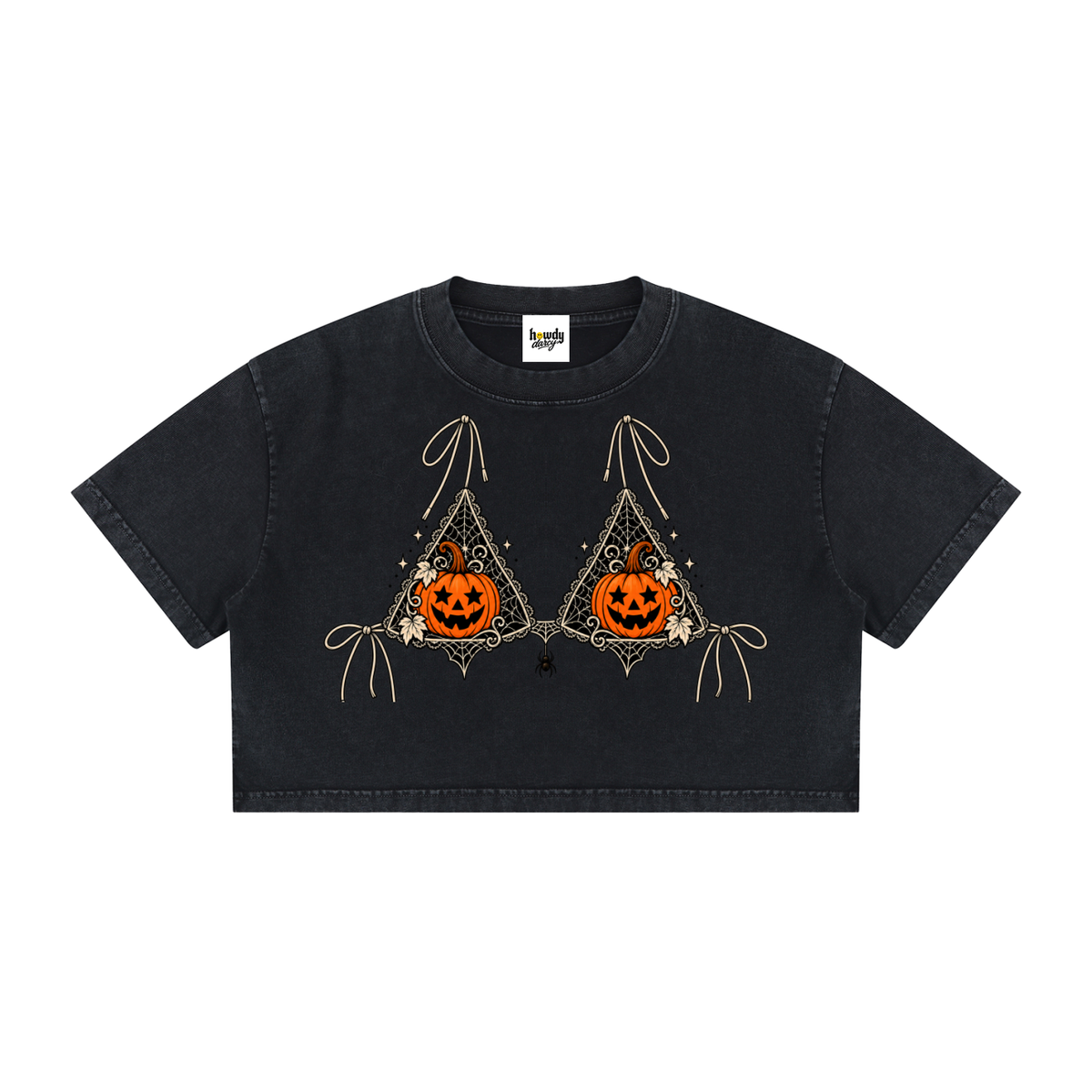 Women's Mineral Wash Cotton Crop T-Shirt