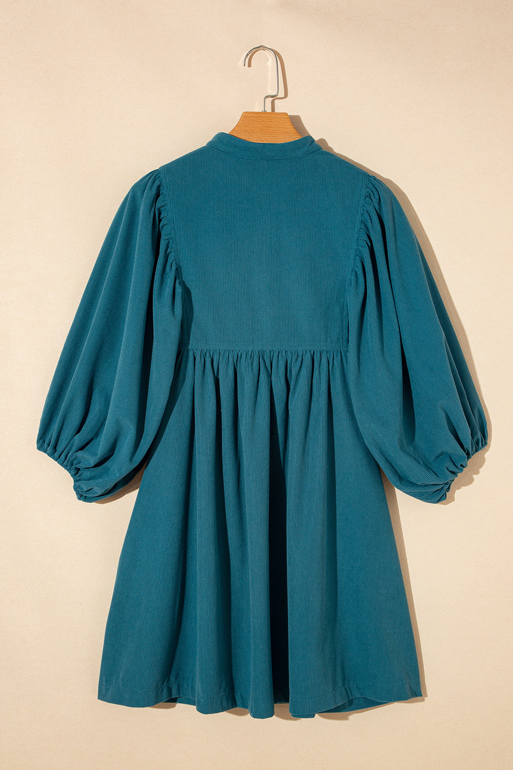 Sky Breeze Empire Waist Corduroy Dress.