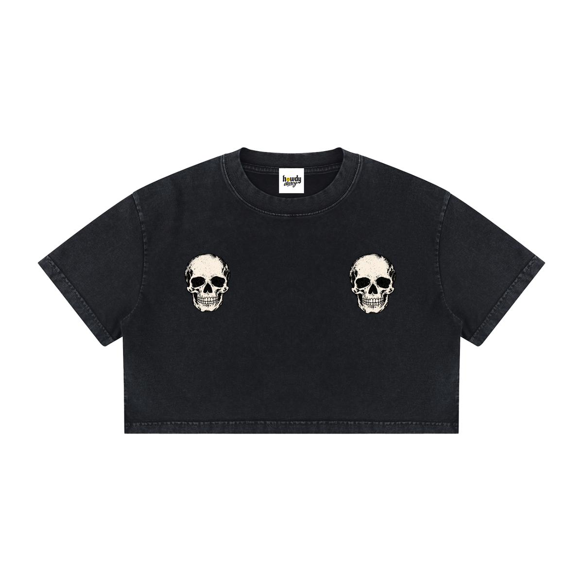 Women's Mineral Wash Cotton Crop T-Shirt