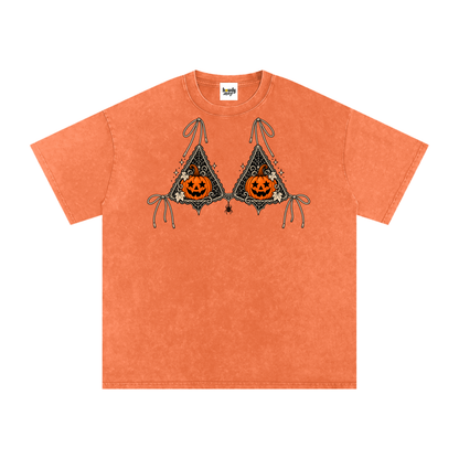 Snow Washed Oversized Cotton T-Shirt