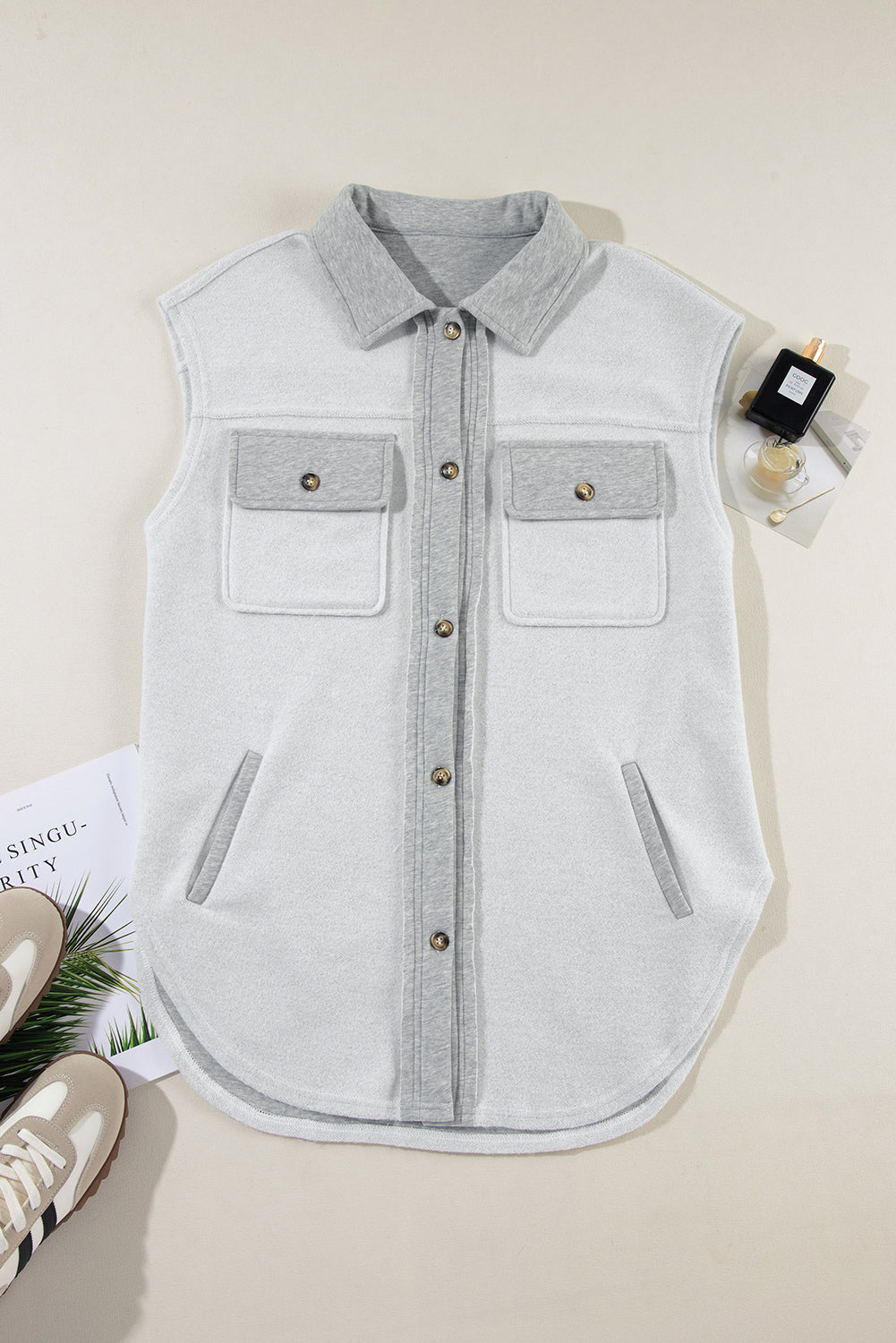 Silver Creek Button-Front Patchwork Vest