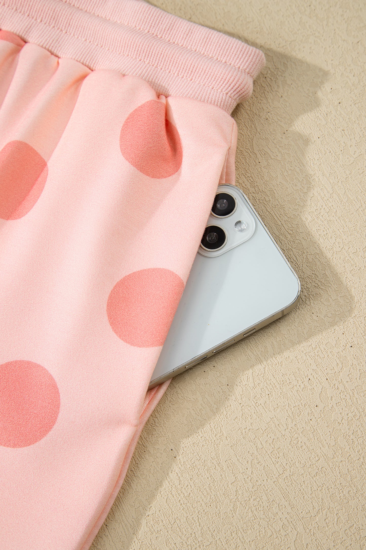 Sky Blue Polka Shorts Set