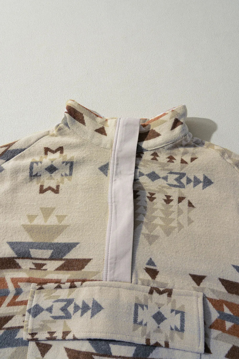 Western Canyon Collared Geometric Sweatshirt