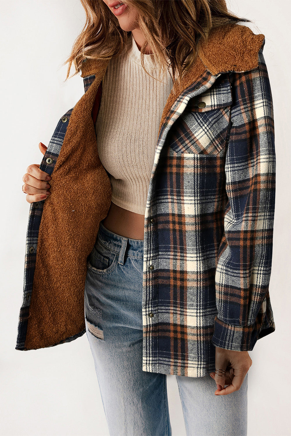 The Sadie Sherpa Lined Flannel Jacket