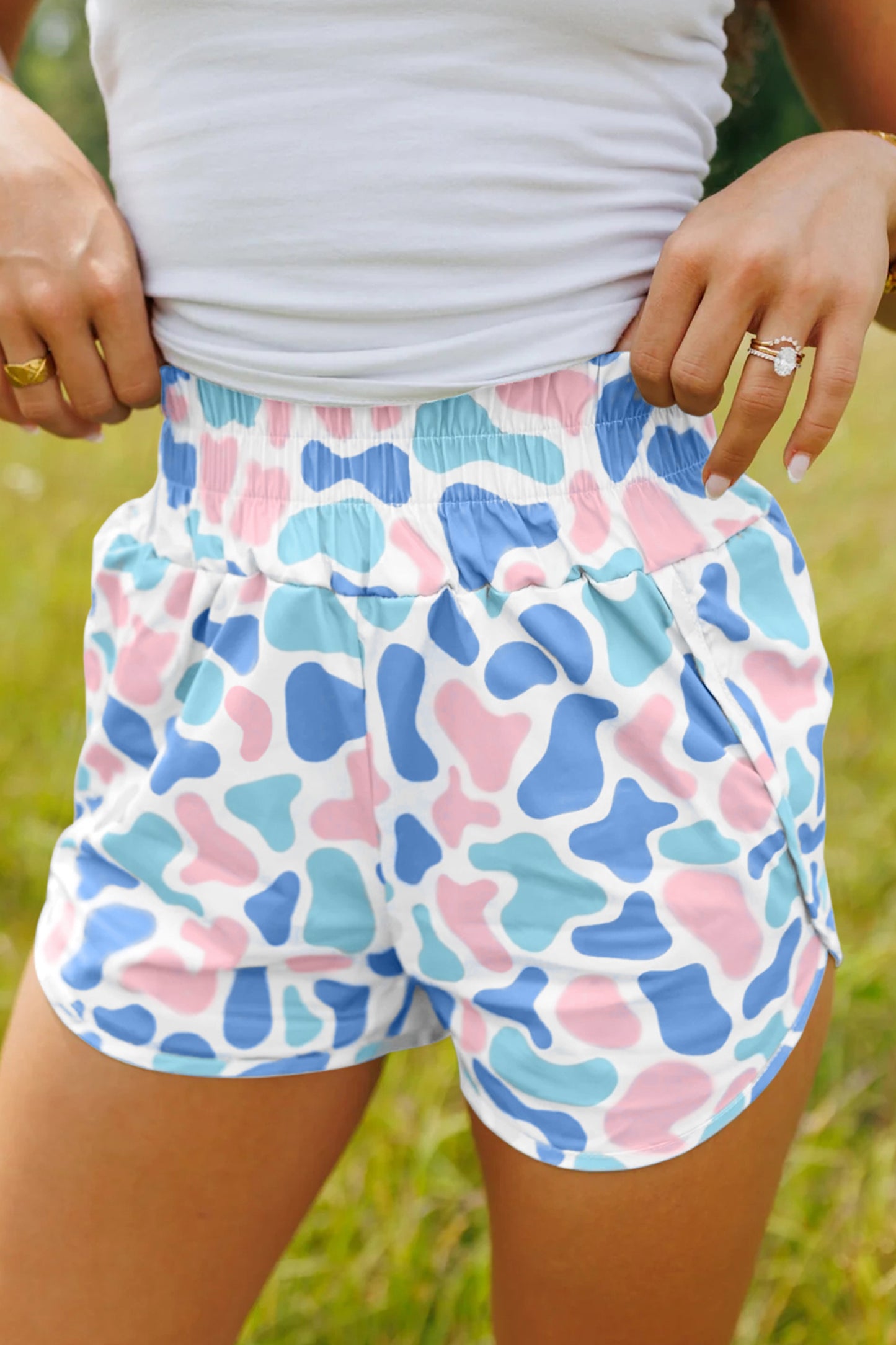 Camouflage Print Shorts-3 color options