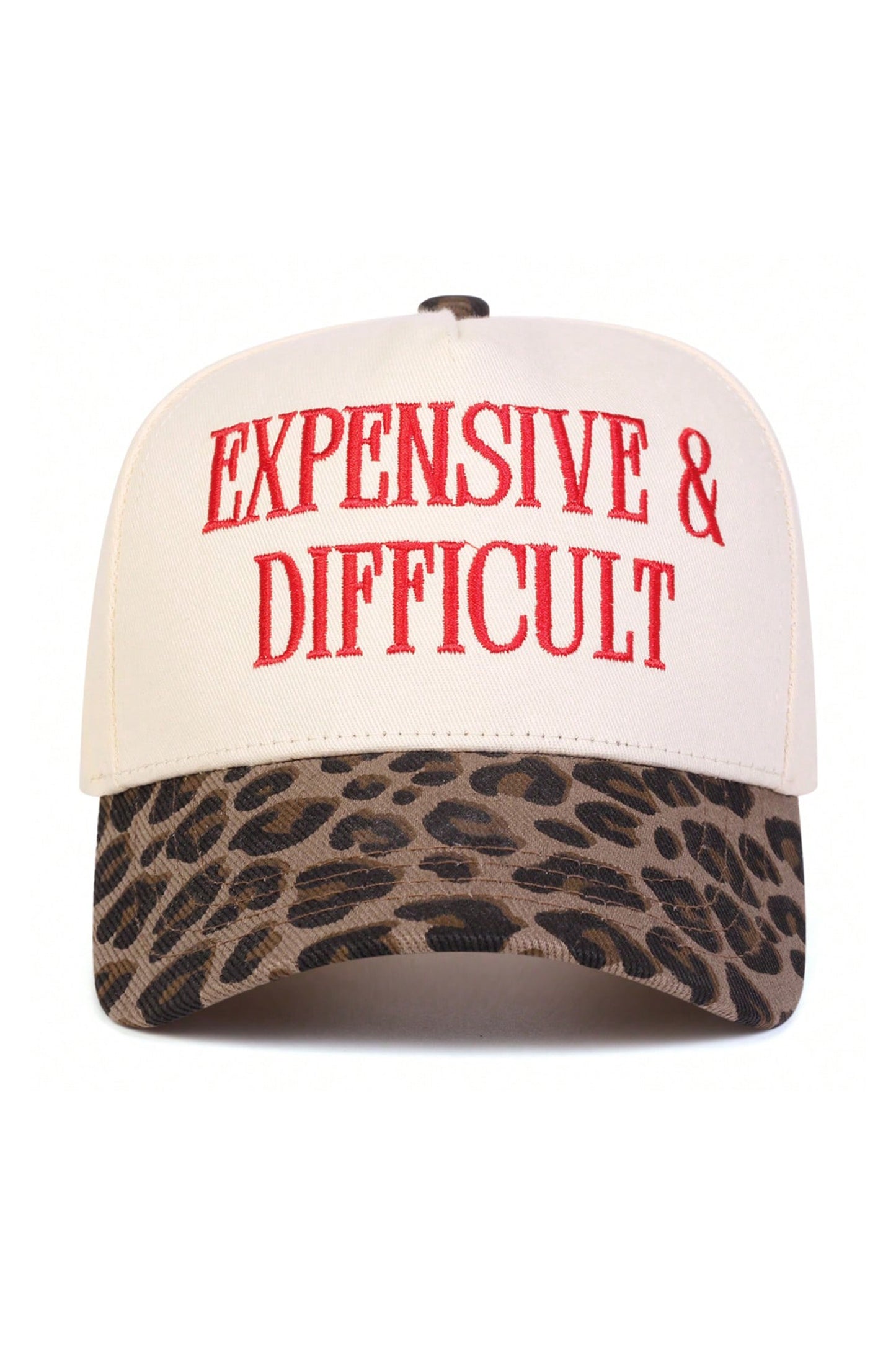 Red Dahlia EXPENSIVE & DIFFICULT Leopard Contrast Brim Cap