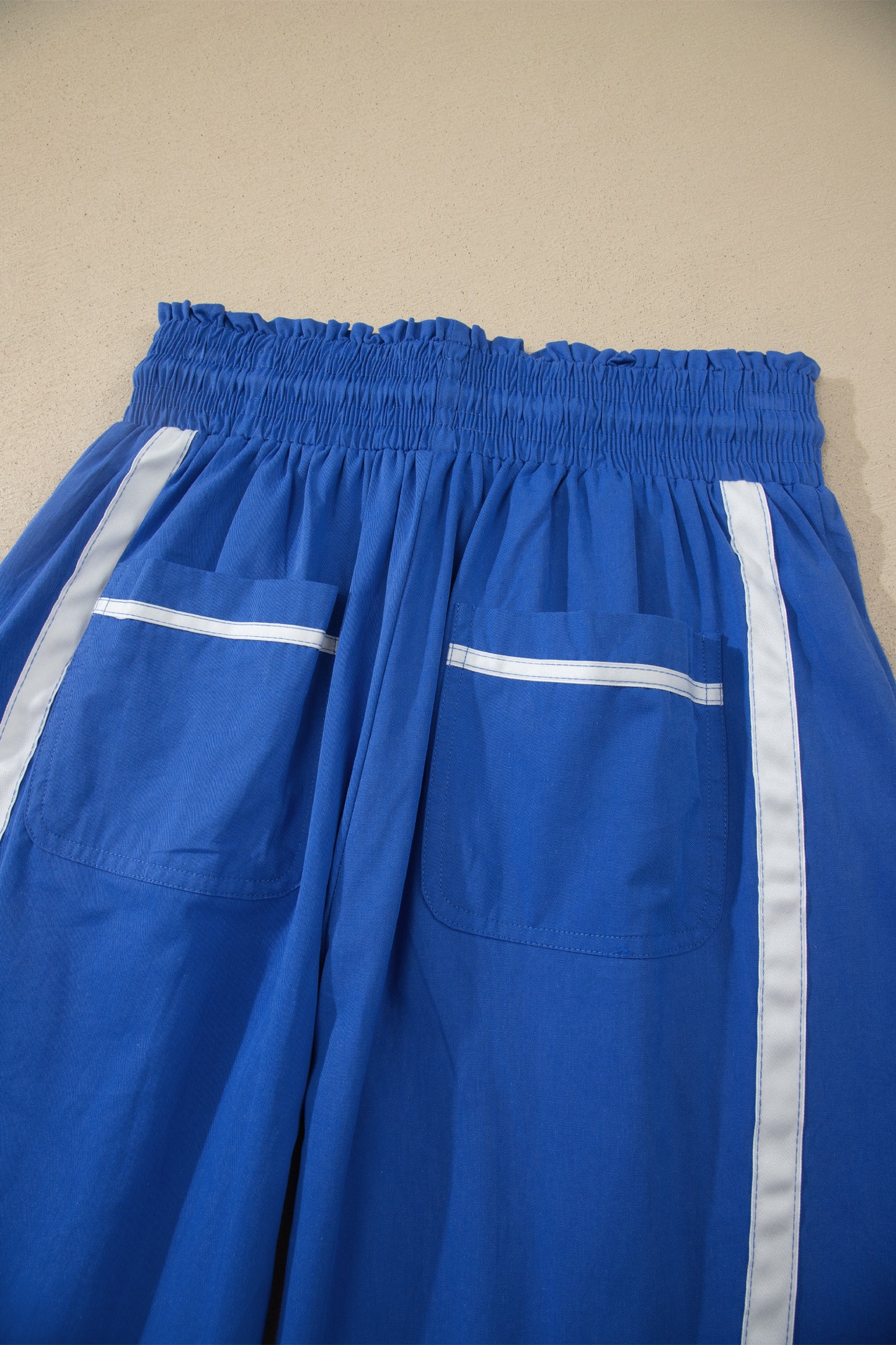 Smocked Waist Cropped Pants in Black Blue or Green pre order