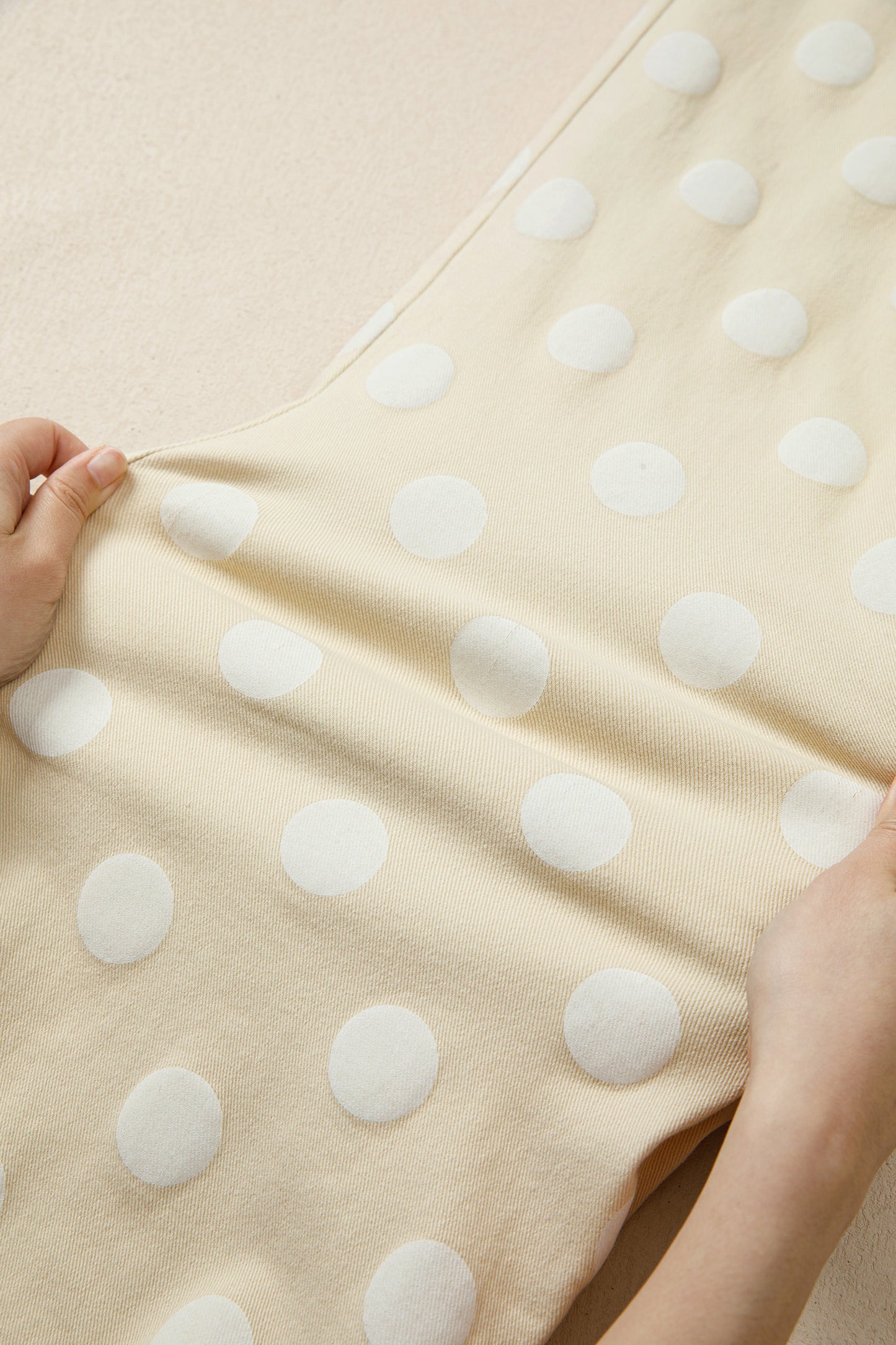 Blue or tan Polka dot bottoms