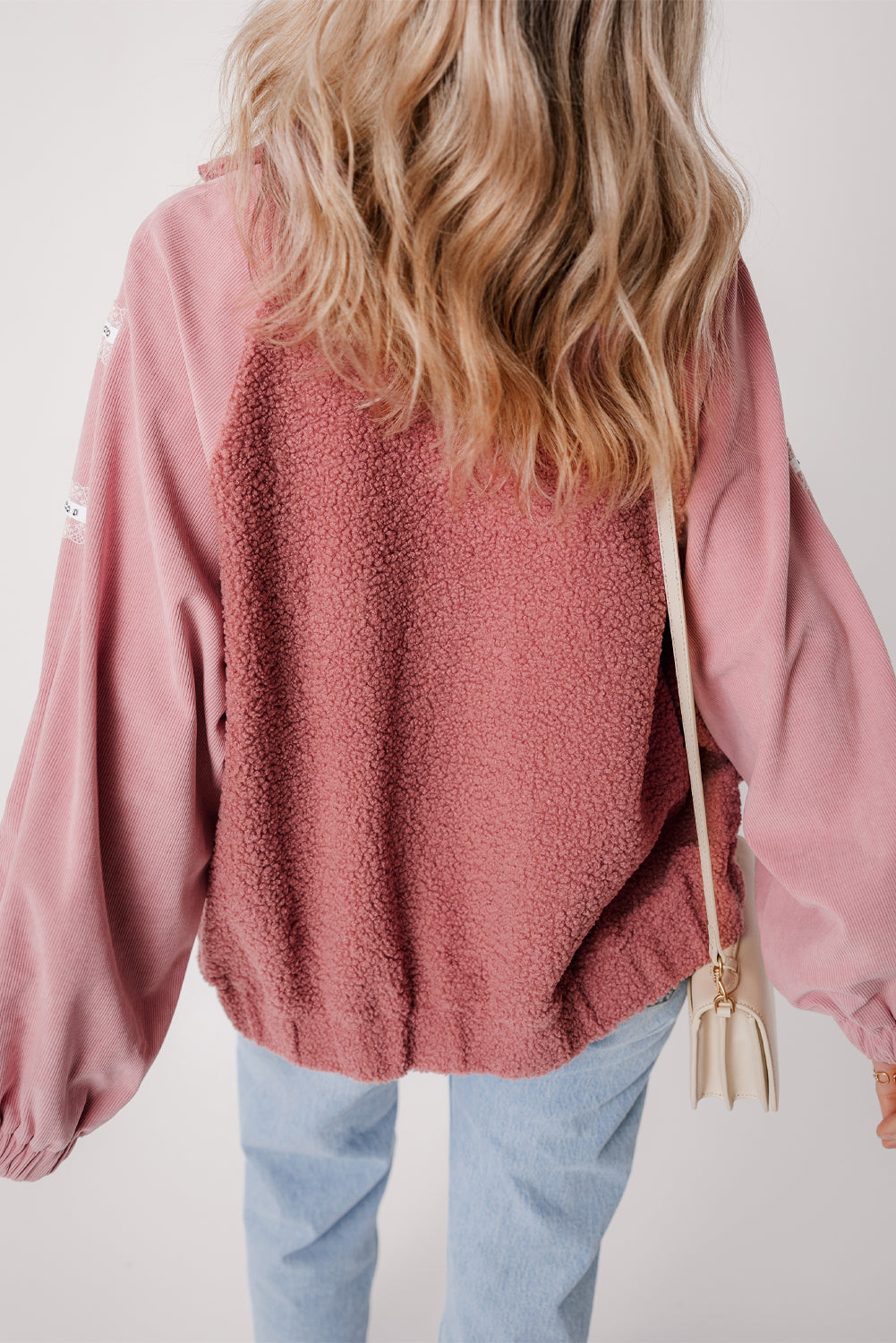 Rose Pink Sherpa Jacket