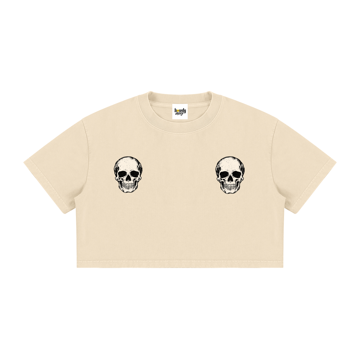 Women's Mineral Wash Cotton Crop T-Shirt