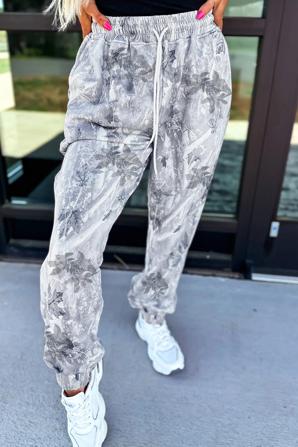 Gray Camo Jogger Pants