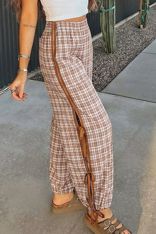 Chestnut Bow Tie Jogger Pants
