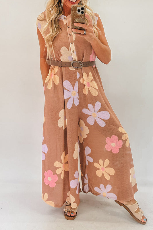 Desert Bloom Floral Wide-Leg Jumpsuit