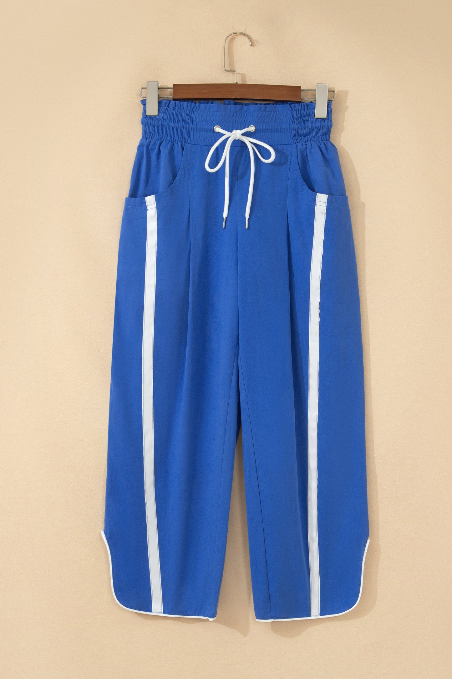 Smocked Waist Cropped Pants in Black Blue or Green pre order
