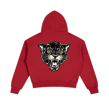 Unisex Boxy Fleece Piping Full Zip Hoodie
