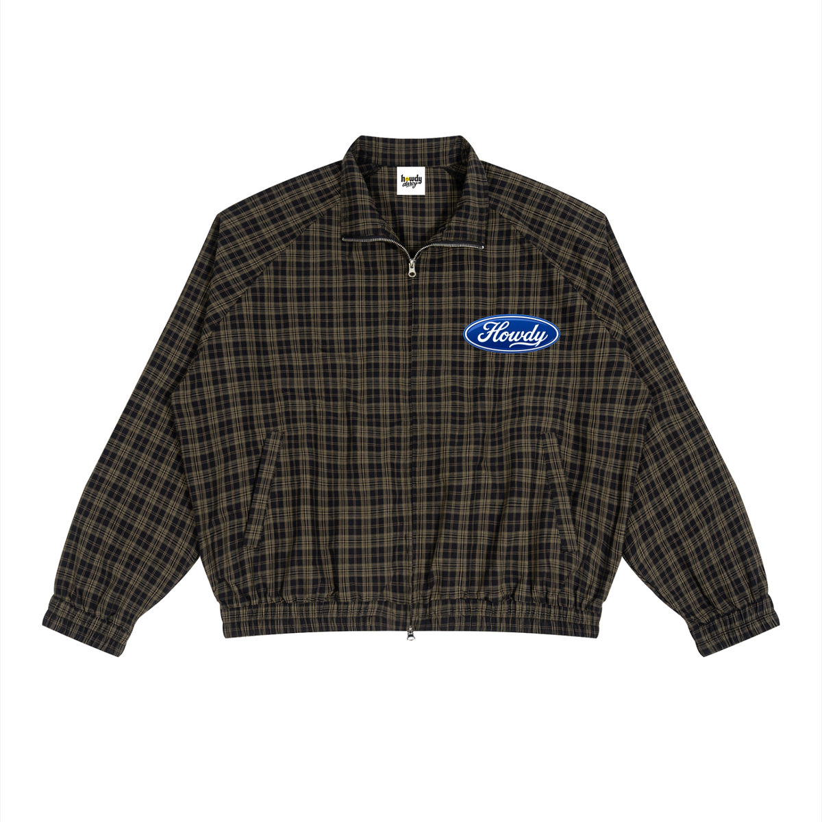 Unisex Plaid Full-Zip Track Jacket